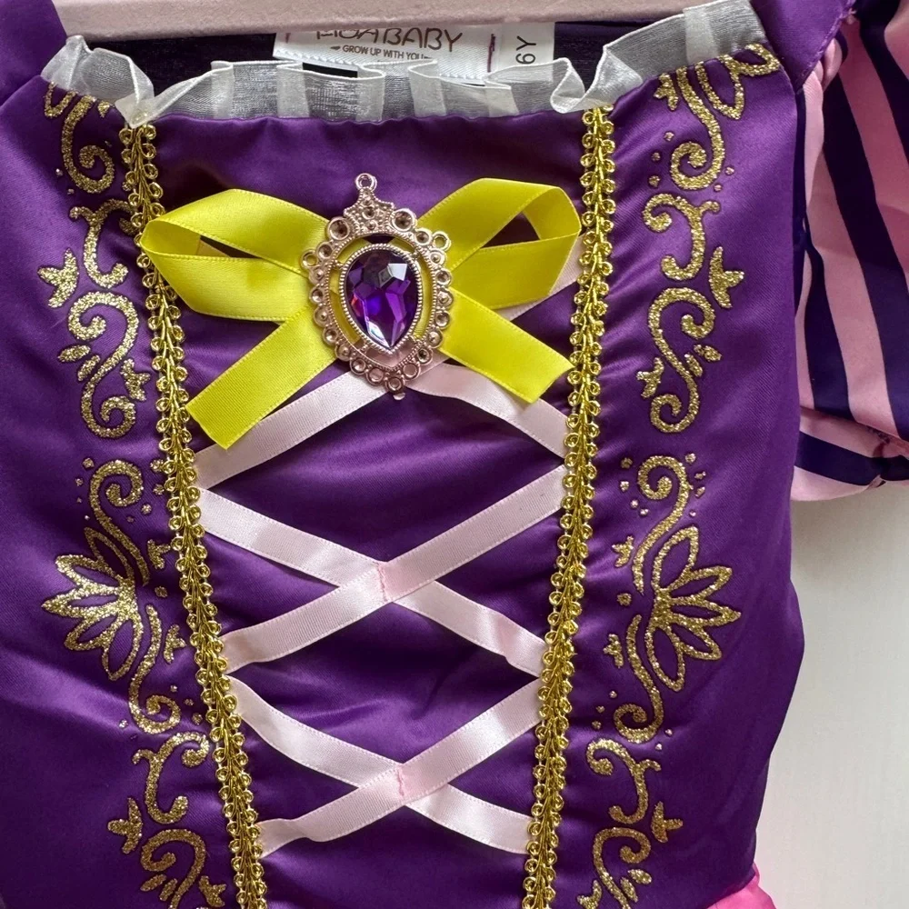 NWOT Disney Rapunzel Inspired Toddler Girls Size 6 Dress Up Play Princess Dress